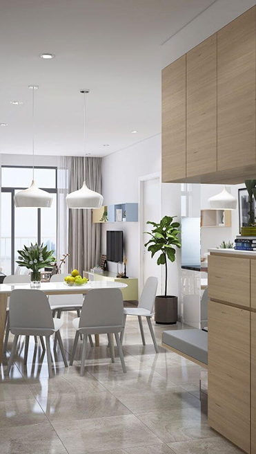 THIẾT KẾ THI CÔNG CĂN HỘ 2 PHÒNG NGỦ HIỆN ĐẠI